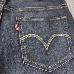 Levi's Indigo Denim Jeans with Yellow Stitching,Womens,New,Size 6M